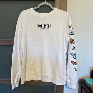 Hollister | California Women's White Sweatshirt- Size L